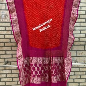 rai bandhej duppata in pure georgette