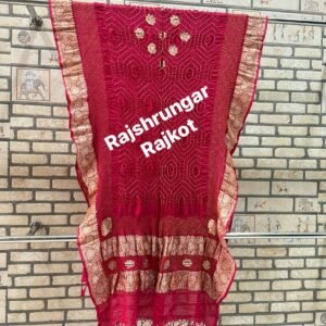 rai bandhej duppata in pure georgette