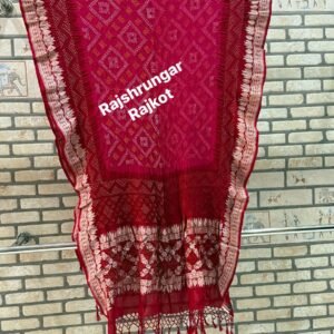 rai bandhej duppata in pure georgette
