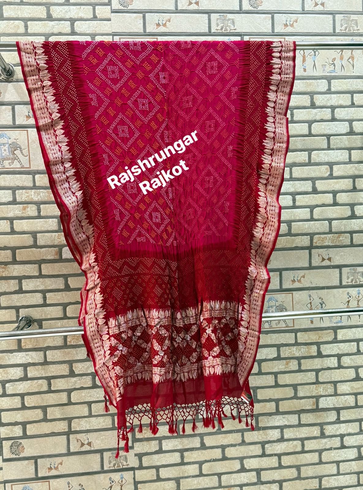 rai bandhej duppata in pure georgette rai bandhej duppata in pure georgette