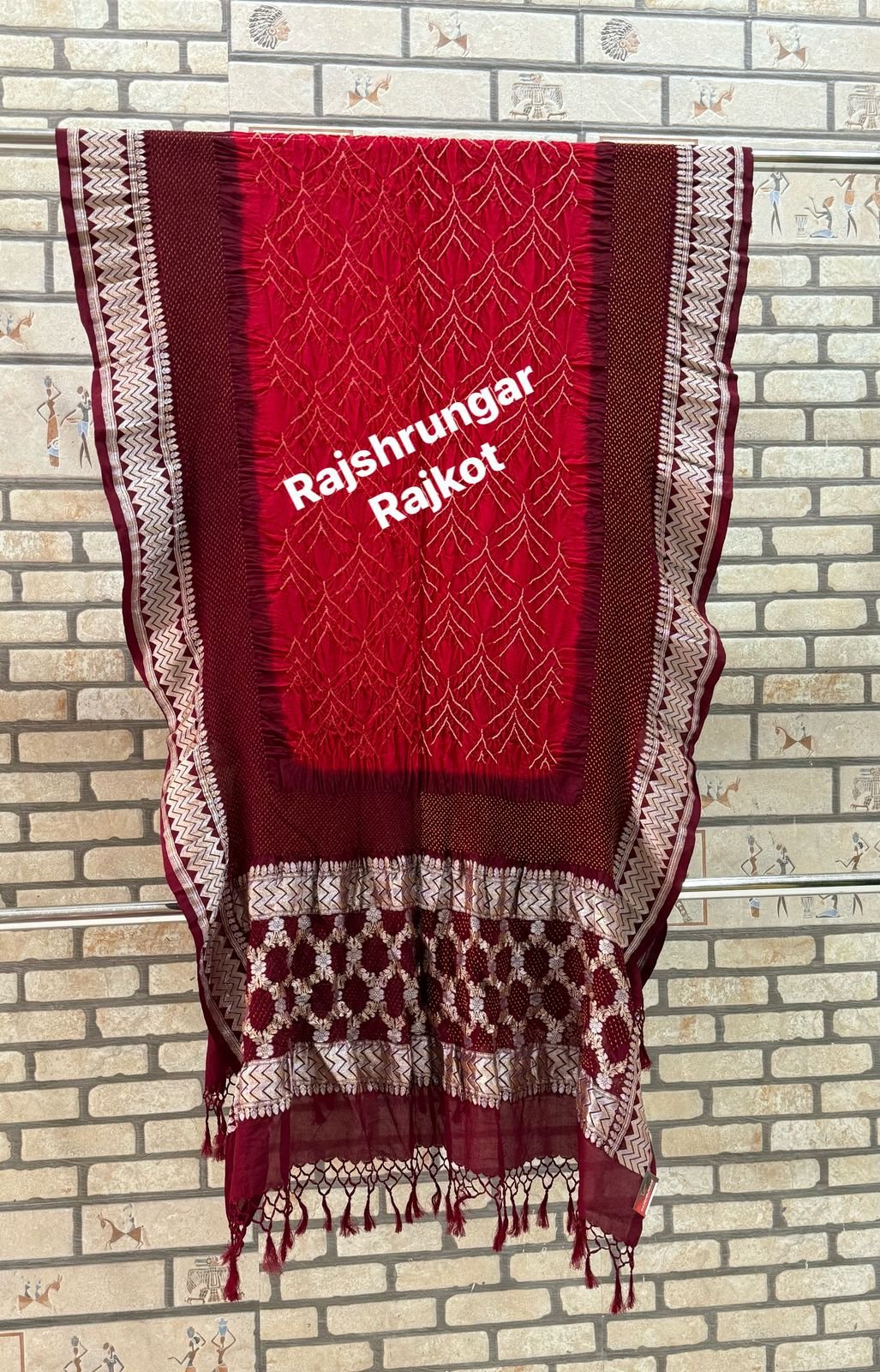 rai bandhej duppata in pure georgette rai bandhej duppata in pure georgette