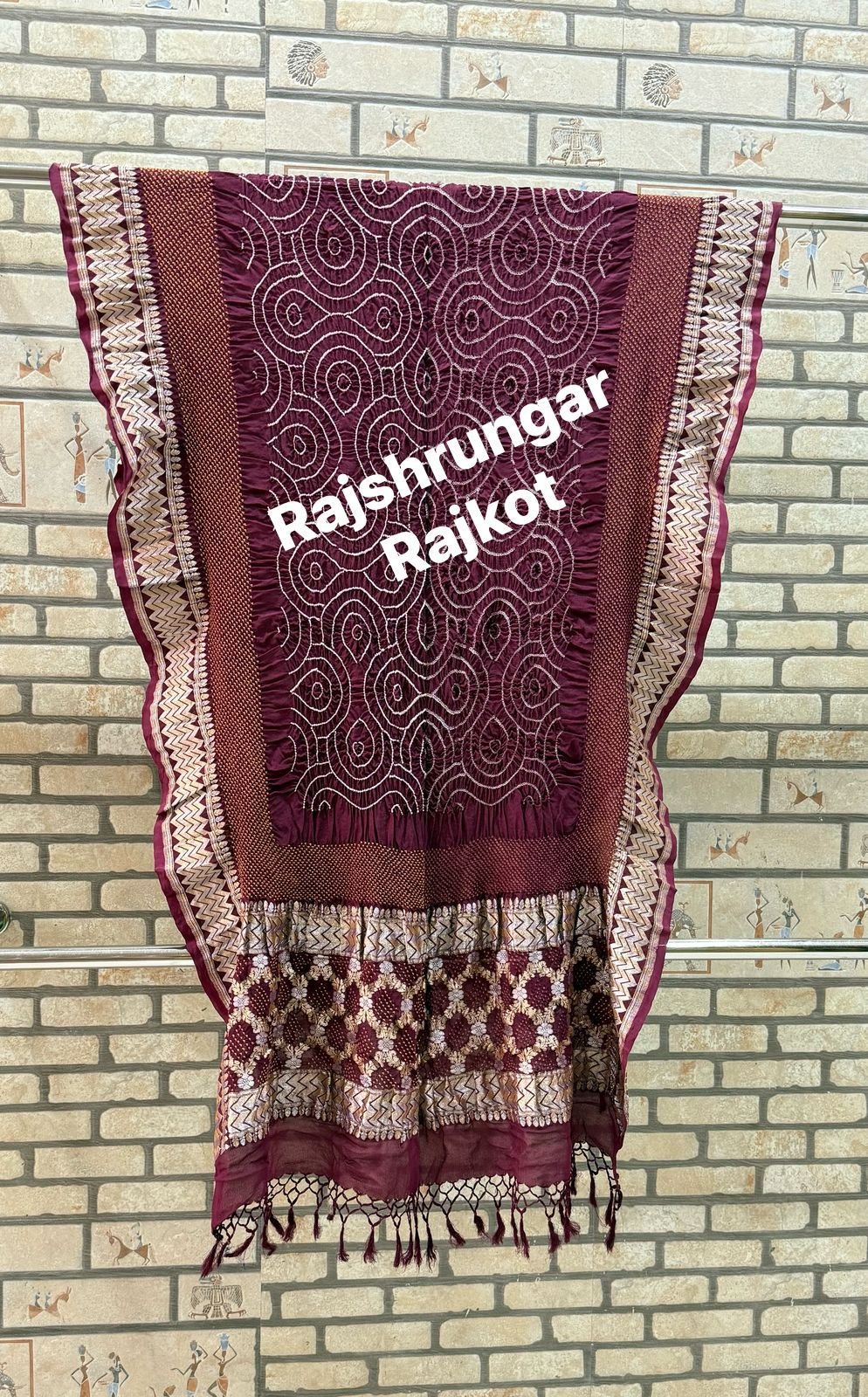 rai bandhej duppata in pure georgette rai bandhej duppata in pure georgette