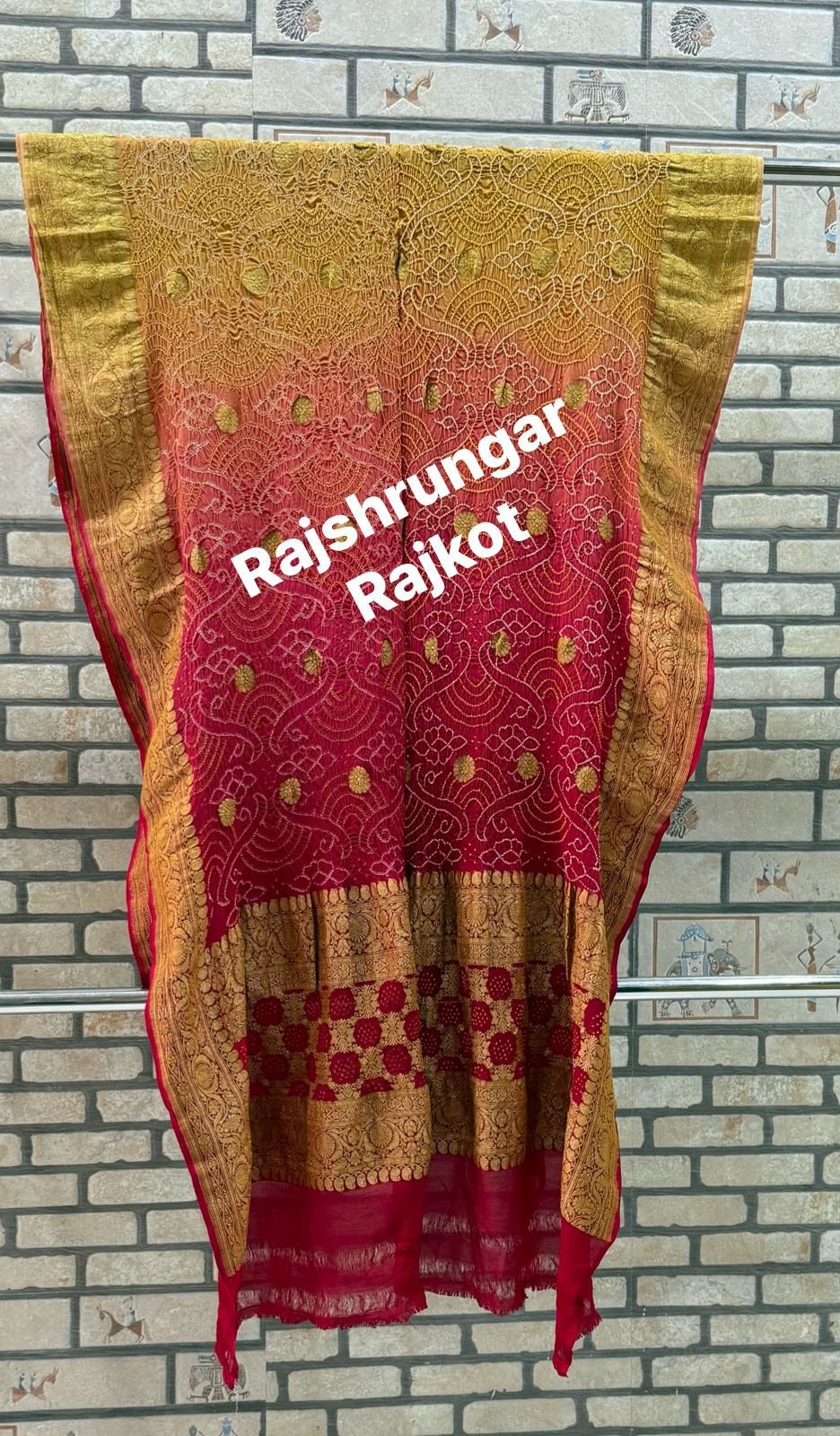 rai bandhej duppata in pure georgette rai bandhej duppata in pure georgette