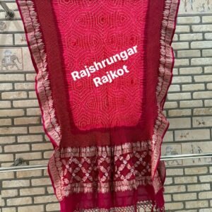 rai bandhej duppata in pure georgette