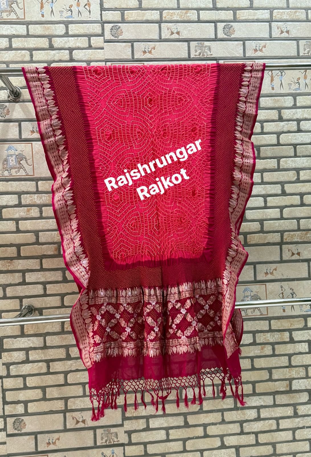 rai bandhej duppata in pure georgette rai bandhej duppata in pure georgette