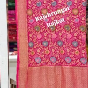 Home rai bandhej duppata in pure georgette