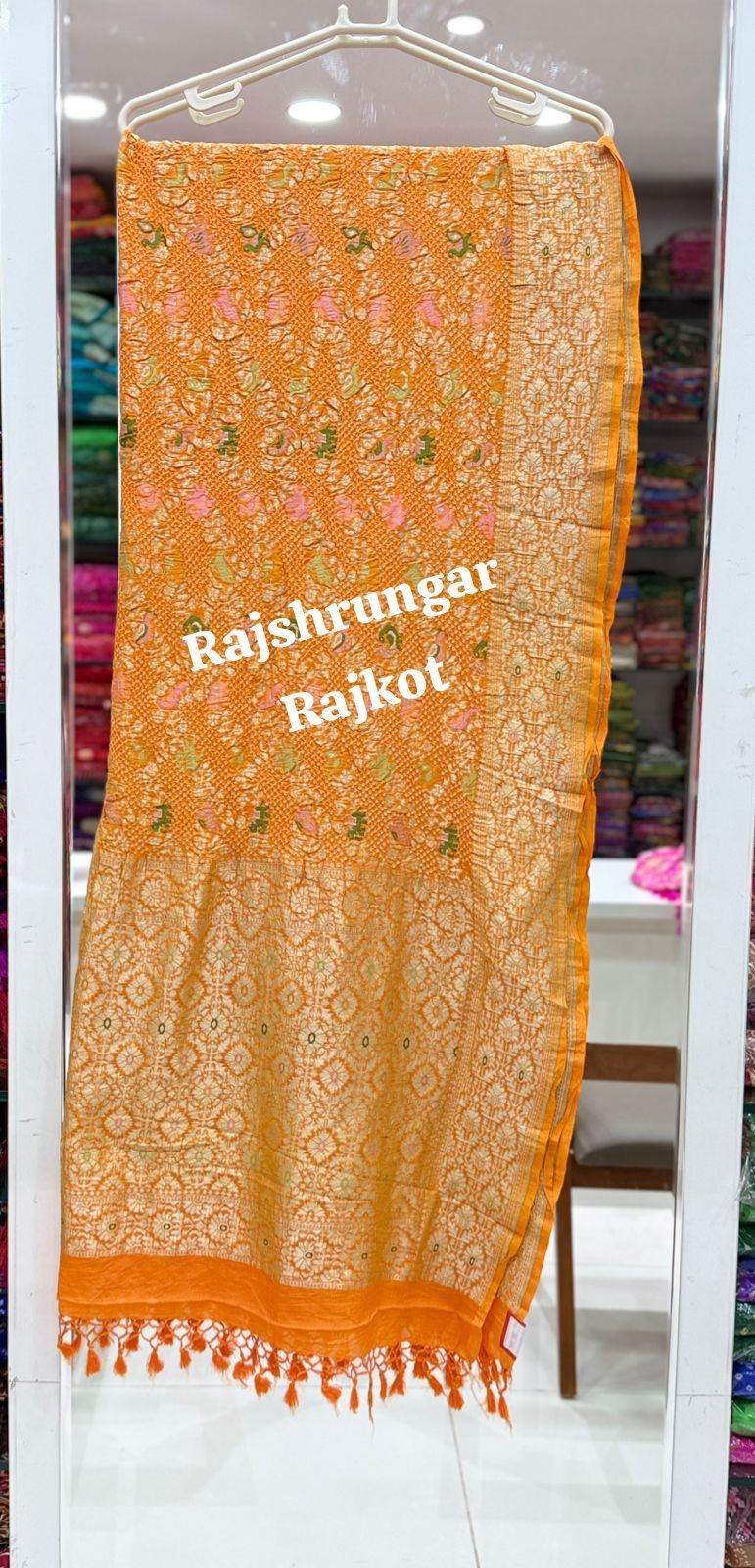 rai bandhej duppata in pure georgette rai bandhej duppata in pure georgette