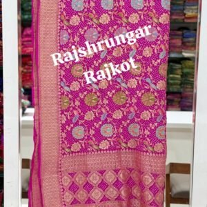 Home rai bandhej duppata in pure georgette