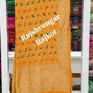 Home rai bandhej duppata in pure georgette
