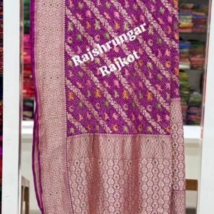 Home rai bandhej duppata in pure georgette
