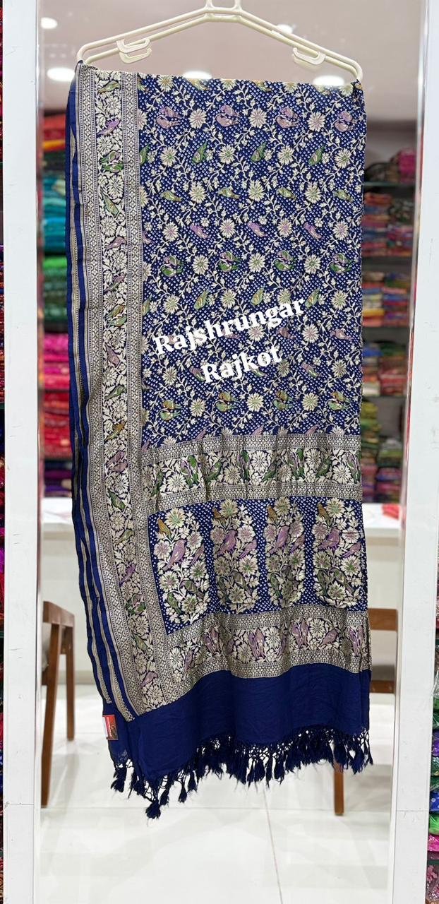 rai bandhej duppata in pure georgette rai bandhej duppata in pure georgette