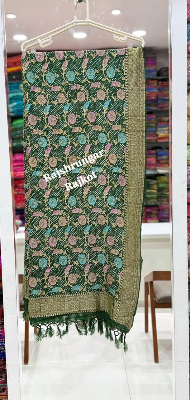 rai bandhej duppata in pure georgette rai bandhej duppata in pure georgette